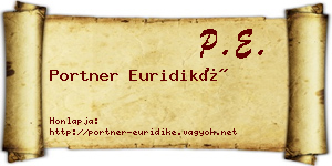Portner Euridiké névjegykártya